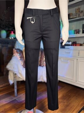 Maison Martin Margiela Line 1 Black Cut Out Waistband Cigarette Trousers Sz 38/2